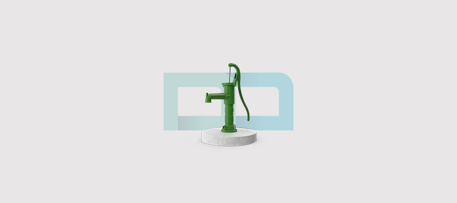 well with hand pump